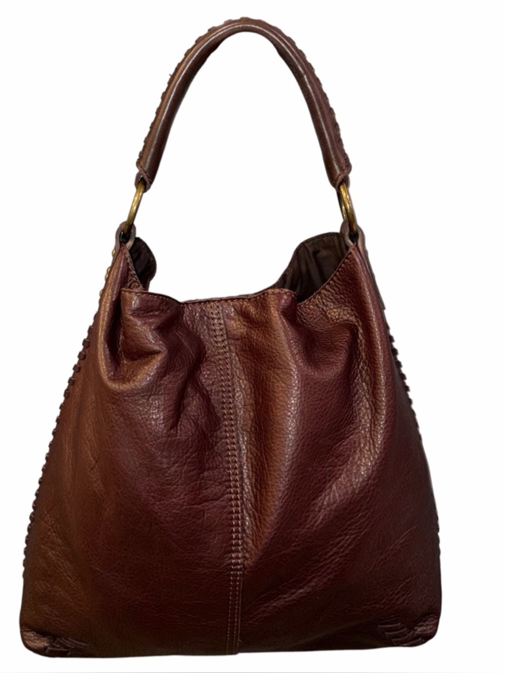 Lucky Brand Brown Leather Hobo Bag Purse Shoulder Bag